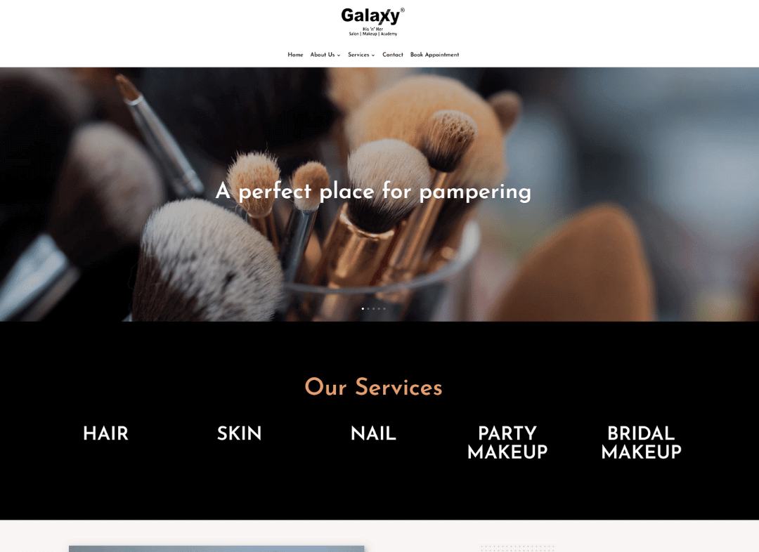 salon website design